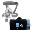 Kit CPAP Básico Airsense S10 com Umidificador -  ResMed + Máscara Oronasal iVolve F5 com apoio de testa - BMC